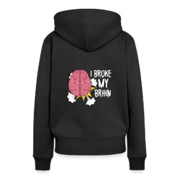 Cadeau de sensibilisation à la chirurgie cérébrale - Sweat à capuche Premium bio Femme - noir - Dos - Julia (174cm)