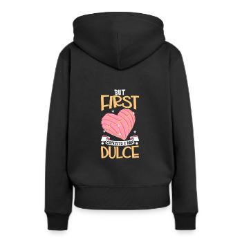 Humour espagnol Conchas Pain mexicain - Sweat à capuche Premium bio Femme - noir - Dos - Julia (174cm)