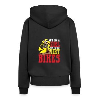 Dirt Bike Dirt Bike Riding Motocross Dirt Biking - Sweat à capuche Premium bio Femme - noir - Dos - Julia (174cm)