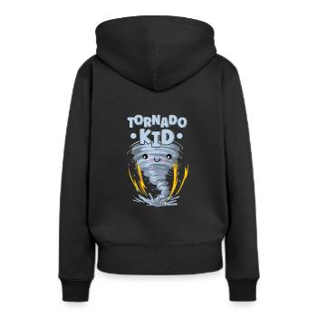 Météorologie Kids Tornado Storm, The Storm Fan - Sweat à capuche Premium bio Femme - noir - Dos - Julia (174cm)