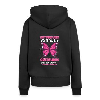 Insecte papillon monarque Monarque Habitat - Sweat à capuche Premium bio Femme - noir - Dos - Julia (174cm)