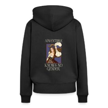 Pirate Bateau Pirate Femme Capitaine Pirate - Sweat à capuche Premium bio Femme - noir - Dos - Julia (174cm)