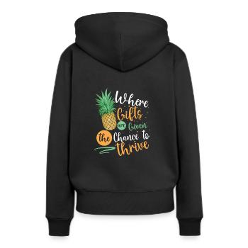 Day of embryo transfer IVF in vitro fertilization - Women’s Premium Organic Hoodie - black - Back - Julia (174cm)