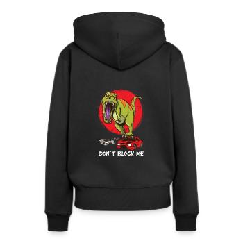 Demo Derby Demolition Derby Demolition Derby - Frauen Premium Bio Hoodie - Schwarz - Hinten - Julia (174cm)