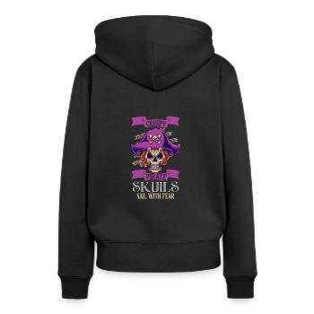 Horreur Pirate Bateau Pirate Pirate Captain Horreur - Sweat à capuche Premium bio Femme - noir - Dos - Julia (174cm)