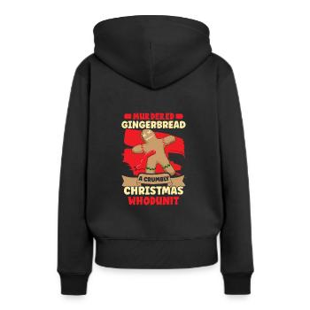 Christmas Gingerbread bakery Kitchen Crime Scene - Frauen Premium Bio Hoodie - Schwarz - Hinten - Julia (174cm)