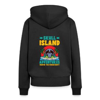 Drôle d’horreur Pirate Bateau Pirate Capitaine Pirate - Sweat à capuche Premium bio Femme - noir - Dos - Julia (174cm)