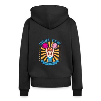 Cheerleading Cheer Zitat Fußballstadion Tanz - Frauen Premium Bio Hoodie - Schwarz - Hinten - Julia (174cm)