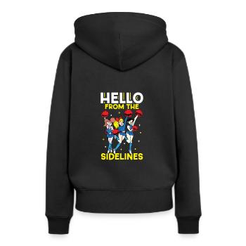 Cheerleading Cheer Zitat Fußballstadion Tanz - Frauen Premium Bio Hoodie - Schwarz - Hinten - Julia (174cm)