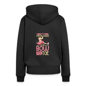 Cheerleading Cheer Zitat Fußballstadion Tanz - Frauen Premium Bio Hoodie - Schwarz - Hinten - Julia (174cm)