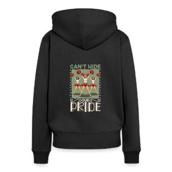 Cheerleading Cheer Zitat Fußballstadion Tanz - Frauen Premium Bio Hoodie - Schwarz - Hinten - Julia (174cm)