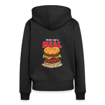 Horror Burgers Fast-Food Halloween Nourriture effrayante Monste - Sweat à capuche Premium bio Femme - noir - Dos - Julia (174cm)