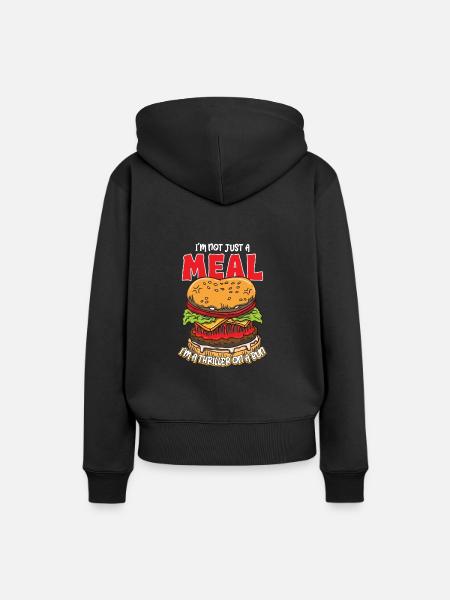 Horror Burger Fastfood Halloween Scary Food Monste - Frauen Premium Bio Hoodie - Schwarz