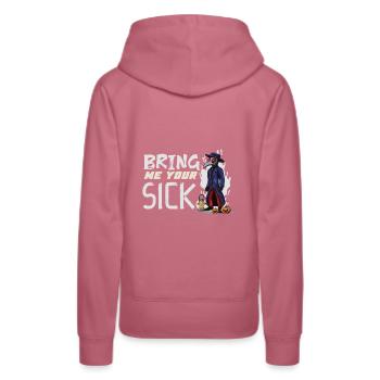 Gruseliger Halloween-horror-seuchendoktor - Frauen Premium Bio Hoodie - Malve - Hinten - Isabella (175cm)