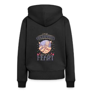 infant loss, miscarriage, consciousness, - Women’s Premium Organic Hoodie - black - Back - Julia (174cm)