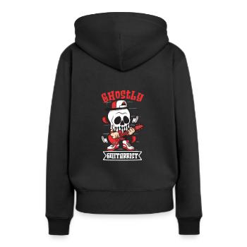 Drôle Horreur Spooky Guitariste Guitariste Fantomatique - Sweat à capuche Premium bio Femme - noir - Dos - Julia (174cm)