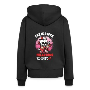 Drôle Horreur Spooky Guitariste Guitariste Fantomatique - Sweat à capuche Premium bio Femme - noir - Dos - Julia (174cm)