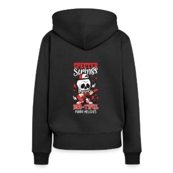 Drôle Horreur Spooky Guitariste Guitariste Fantomatique - Sweat à capuche Premium bio Femme - noir - Dos - Julia (174cm)