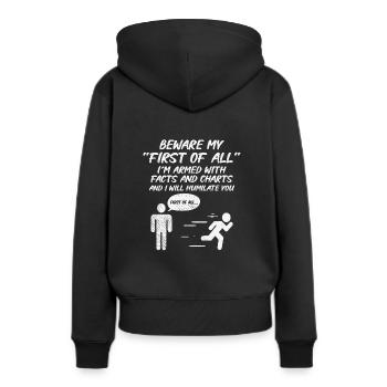 Débat de discours de débat orateur idée de cadeau - Sweat à capuche Premium bio Femme - noir - Dos - Julia (174cm)