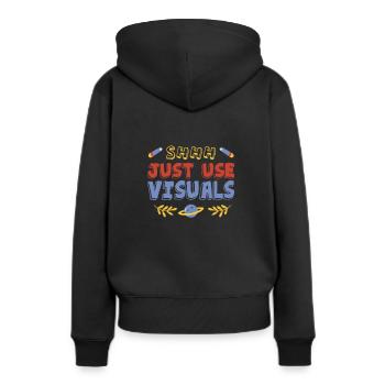 Enseignant(e) en éducation spécialisée Intégration accélérée des enseignant(e)s - Sweat à capuche Premium bio Femme - noir - Dos - Julia (174cm)