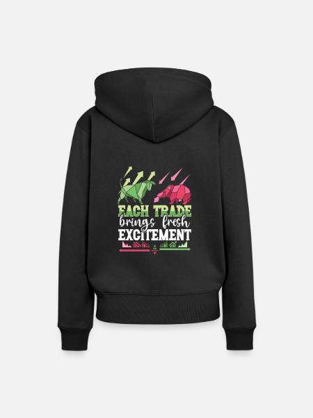 Börsenhändler, Forex-händler, Anlegerhandel - Frauen Premium Bio Hoodie - Schwarz