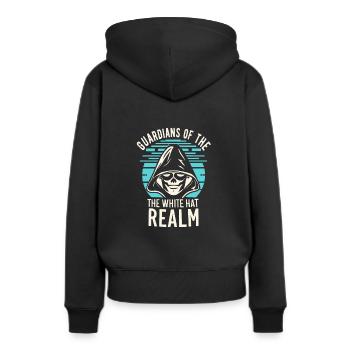 Analyste en piratage éthique Cybersécurité éthique - Sweat à capuche Premium bio Femme - noir - Dos - Julia (174cm)