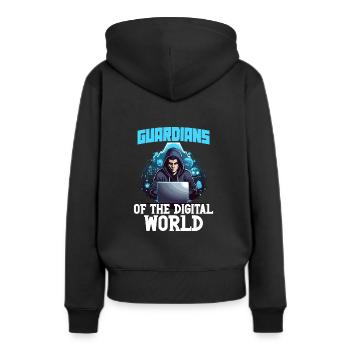 Analyste en piratage éthique Cybersécurité éthique - Sweat à capuche Premium bio Femme - noir - Dos - Julia (174cm)
