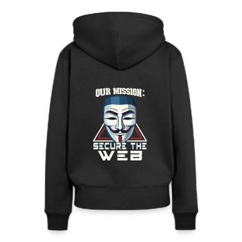 Analyste en piratage éthique Cybersécurité éthique - Sweat à capuche Premium bio Femme - noir - Dos - Julia (174cm)