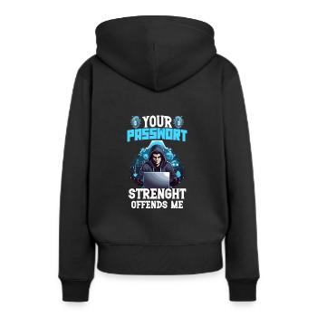 Analyste en piratage éthique Cybersécurité éthique - Sweat à capuche Premium bio Femme - noir - Dos - Julia (174cm)