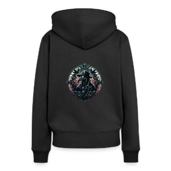 Gruseliger Halloween-horror-seuchendoktor - Frauen Premium Bio Hoodie - Schwarz - Hinten - Julia (174cm)