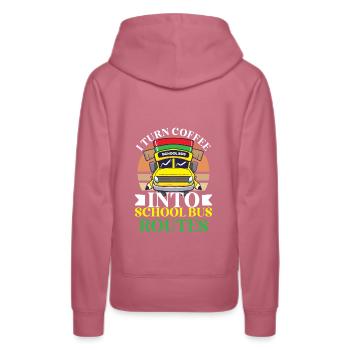 Funny School Bus Driver Appreciation anniversary - Frauen Premium Bio Hoodie - Malve - Hinten - Isabella (175cm)