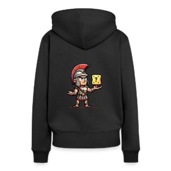 Lustiger Schwamm, Römische Geschichte, Badezimmer - Frauen Premium Bio Hoodie - Schwarz - Hinten - Julia (174cm)