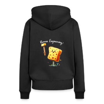 Lustiger Schwamm, Römische Geschichte, Badezimmer - Frauen Premium Bio Hoodie - Schwarz - Hinten - Julia (174cm)