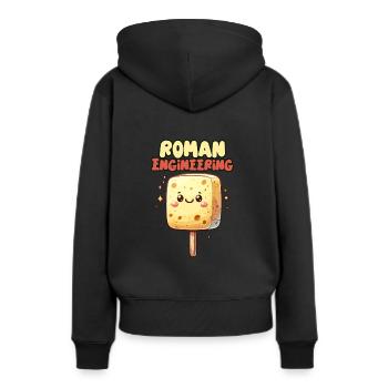 Lustiger Schwamm, Römische Geschichte, Badezimmer - Frauen Premium Bio Hoodie - Schwarz - Hinten - Julia (174cm)