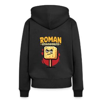 Lustiger Schwamm, Römische Geschichte, Badezimmer - Frauen Premium Bio Hoodie - Schwarz - Hinten - Julia (174cm)