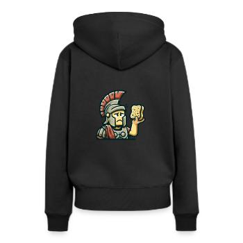 Lustiger Schwamm, Römische Geschichte, Badezimmer - Frauen Premium Bio Hoodie - Schwarz - Hinten - Julia (174cm)