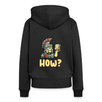 Lustiger Schwamm, Römische Geschichte, Badezimmer - Frauen Premium Bio Hoodie - Schwarz - Hinten - Julia (174cm)