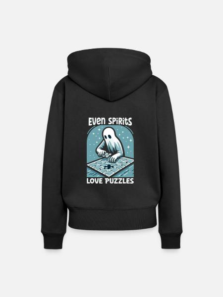 Puzzle Lover Jigzaw Puzzle Brettspiel Puzzler - Frauen Premium Bio Hoodie - Schwarz