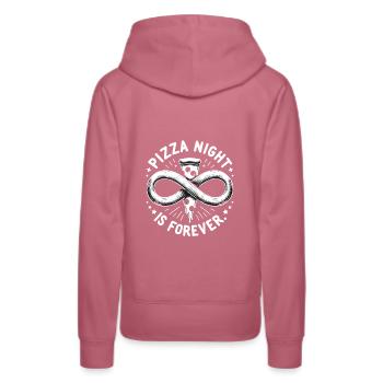 Lustiger Pizzaliebhaber Pizza-enthusiast - Frauen Premium Bio Hoodie - Malve - Hinten - Isabella (175cm)