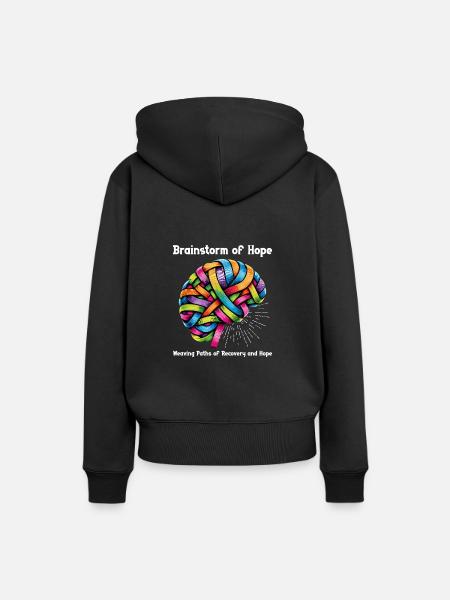 Schlaganfall-überlebende Schlaganfall-bewusstsein - Frauen Premium Bio Hoodie - Schwarz