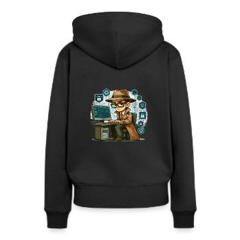 Analyste en piratage éthique Cybersécurité éthique - Sweat à capuche Premium bio Femme - noir - Dos - Julia (174cm)