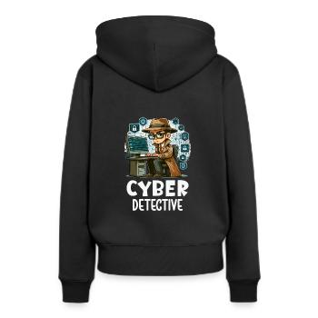 Analyste en piratage éthique Cybersécurité éthique - Sweat à capuche Premium bio Femme - noir - Dos - Julia (174cm)