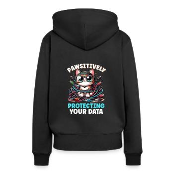Analyste en piratage éthique Cybersécurité éthique - Sweat à capuche Premium bio Femme - noir - Dos - Julia (174cm)