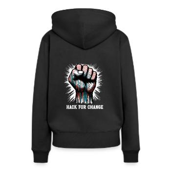 Analyste en piratage éthique Cybersécurité éthique - Sweat à capuche Premium bio Femme - noir - Dos - Julia (174cm)