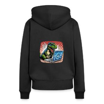 Analyste en piratage éthique Cybersécurité éthique - Sweat à capuche Premium bio Femme - noir - Dos - Julia (174cm)