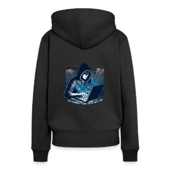 Analyste en piratage éthique Cybersécurité éthique - Sweat à capuche Premium bio Femme - noir - Dos - Julia (174cm)