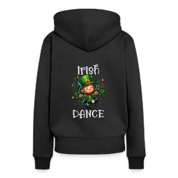 Danse irlandaise Tenue d'Irlande Musique irlandaise - Sweat à capuche Premium bio Femme - noir - Dos - Julia (174cm)