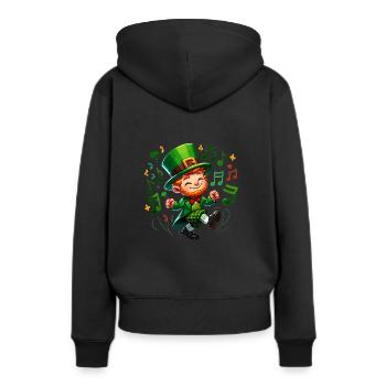 Danse irlandaise Tenue d'Irlande Musique irlandaise - Sweat à capuche Premium bio Femme - noir - Dos - Julia (174cm)