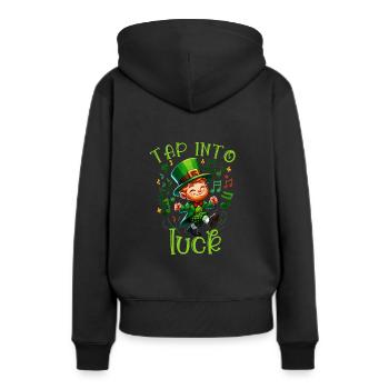 Danse irlandaise Tenue d'Irlande Musique irlandaise - Sweat à capuche Premium bio Femme - noir - Dos - Julia (174cm)