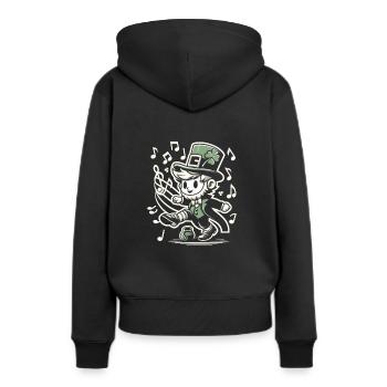 Danse irlandaise Tenue d'Irlande Musique irlandaise - Sweat à capuche Premium bio Femme - noir - Dos - Julia (174cm)